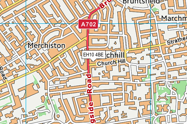 EH10 4BE map - OS VectorMap District (Ordnance Survey)