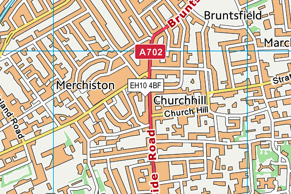 EH10 4BF map - OS VectorMap District (Ordnance Survey)