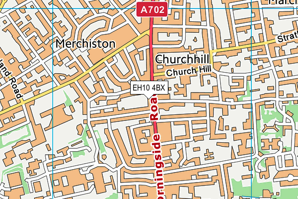 EH10 4BX map - OS VectorMap District (Ordnance Survey)