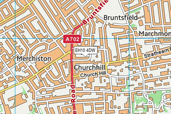 EH10 4DW map - OS VectorMap District (Ordnance Survey)