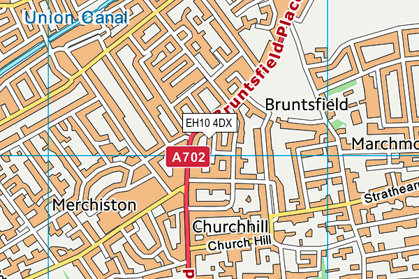 EH10 4DX map - OS VectorMap District (Ordnance Survey)