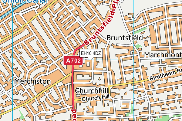 EH10 4DZ map - OS VectorMap District (Ordnance Survey)