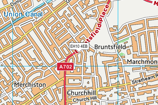 EH10 4EB map - OS VectorMap District (Ordnance Survey)