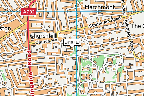 EH10 4EJ map - OS VectorMap District (Ordnance Survey)