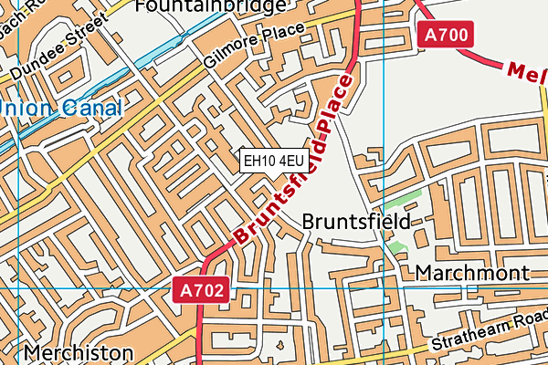 EH10 4EU map - OS VectorMap District (Ordnance Survey)