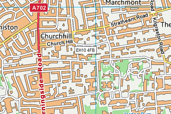 EH10 4FB map - OS VectorMap District (Ordnance Survey)