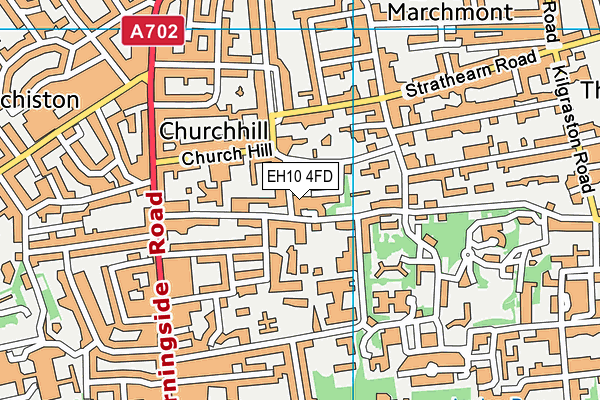 EH10 4FD map - OS VectorMap District (Ordnance Survey)