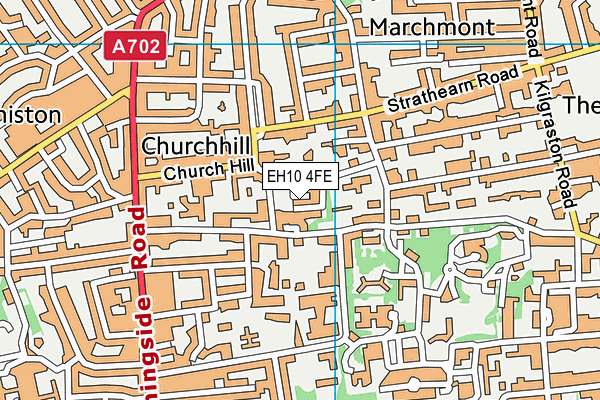 EH10 4FE map - OS VectorMap District (Ordnance Survey)