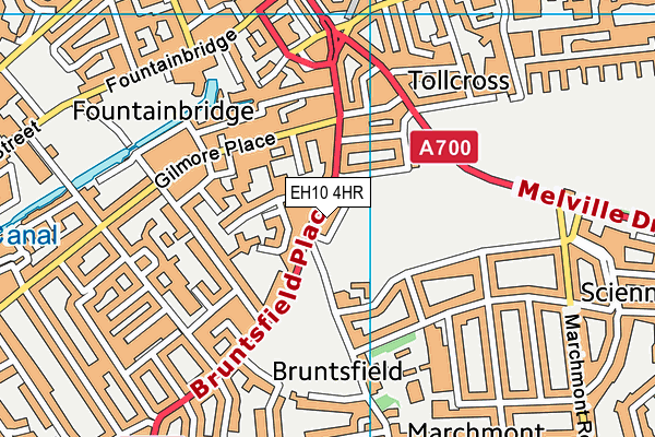 EH10 4HR map - OS VectorMap District (Ordnance Survey)