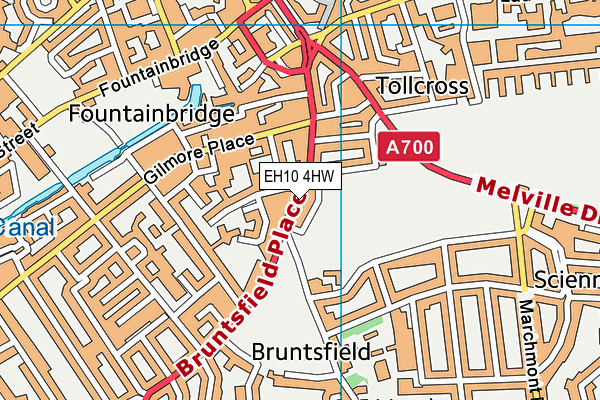 EH10 4HW map - OS VectorMap District (Ordnance Survey)