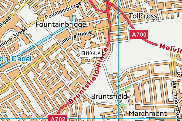 EH10 4JA map - OS VectorMap District (Ordnance Survey)