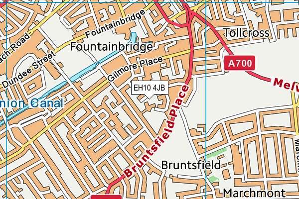 EH10 4JB map - OS VectorMap District (Ordnance Survey)