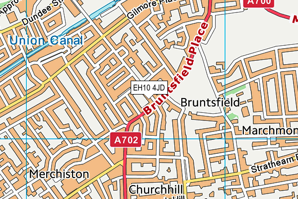 EH10 4JD map - OS VectorMap District (Ordnance Survey)