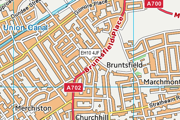 EH10 4JF map - OS VectorMap District (Ordnance Survey)