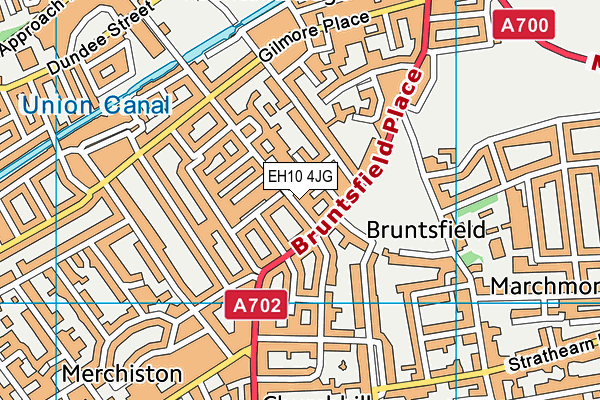 EH10 4JG map - OS VectorMap District (Ordnance Survey)