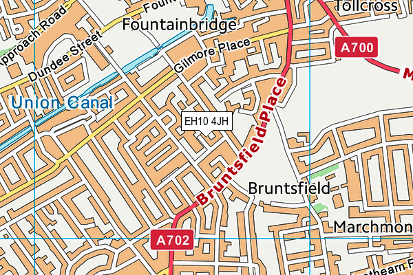 EH10 4JH map - OS VectorMap District (Ordnance Survey)