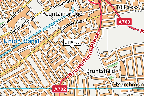 EH10 4JL map - OS VectorMap District (Ordnance Survey)