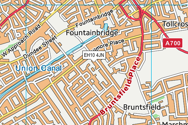 EH10 4JN map - OS VectorMap District (Ordnance Survey)