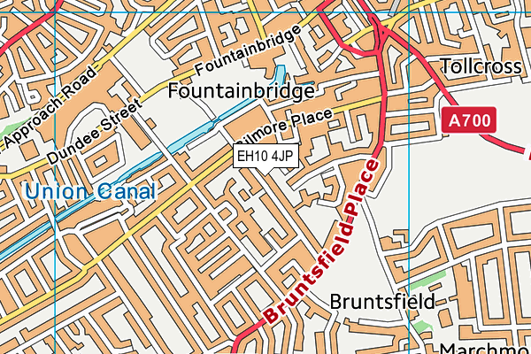 EH10 4JP map - OS VectorMap District (Ordnance Survey)