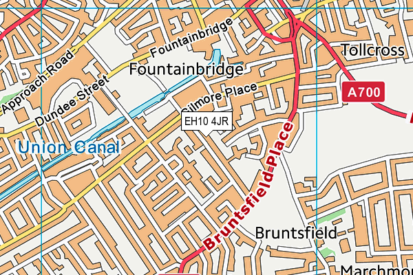 EH10 4JR map - OS VectorMap District (Ordnance Survey)