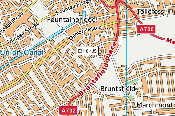 EH10 4JS map - OS VectorMap District (Ordnance Survey)