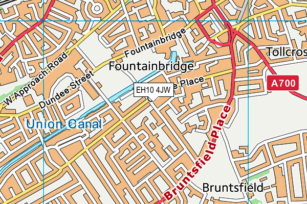 EH10 4JW map - OS VectorMap District (Ordnance Survey)