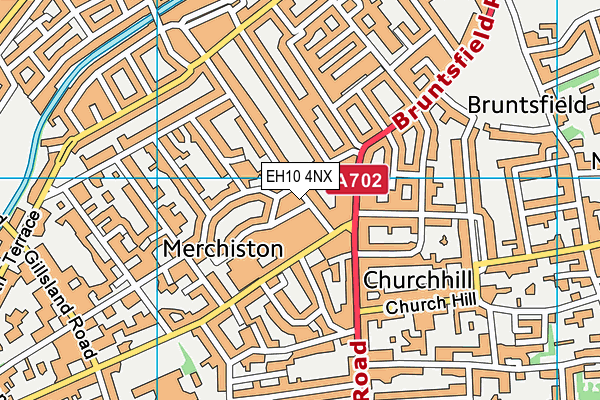 EH10 4NX map - OS VectorMap District (Ordnance Survey)