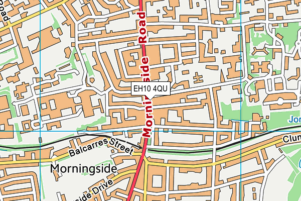 EH10 4QU map - OS VectorMap District (Ordnance Survey)