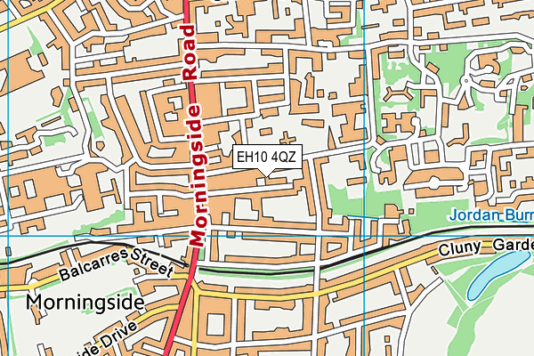 EH10 4QZ map - OS VectorMap District (Ordnance Survey)