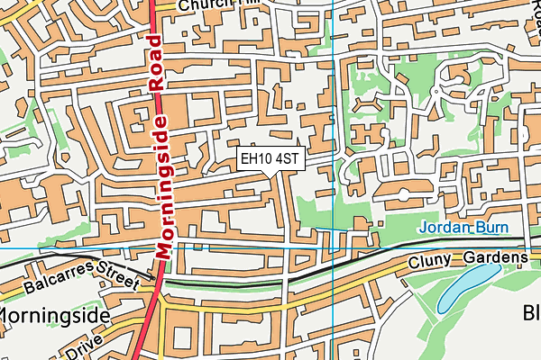 EH10 4ST map - OS VectorMap District (Ordnance Survey)