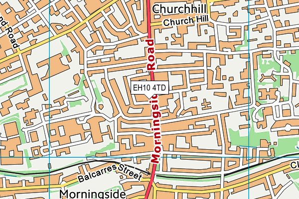 EH10 4TD map - OS VectorMap District (Ordnance Survey)