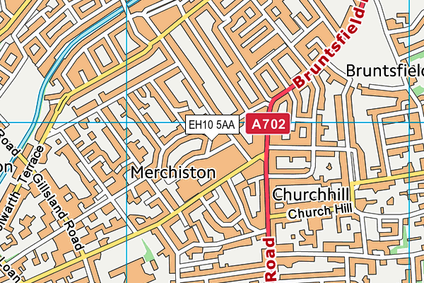 EH10 5AA map - OS VectorMap District (Ordnance Survey)