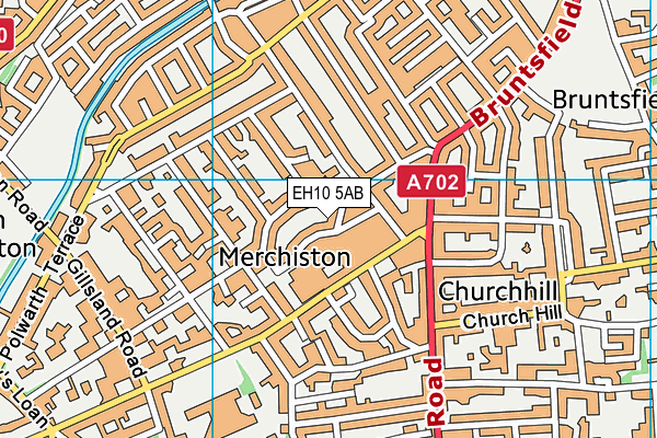 EH10 5AB map - OS VectorMap District (Ordnance Survey)