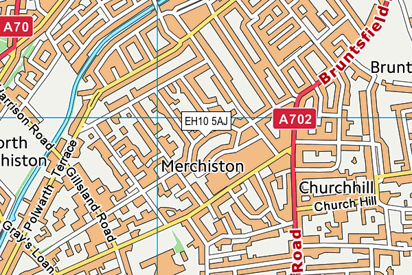 EH10 5AJ map - OS VectorMap District (Ordnance Survey)