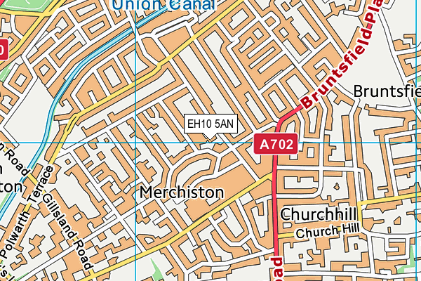 EH10 5AN map - OS VectorMap District (Ordnance Survey)