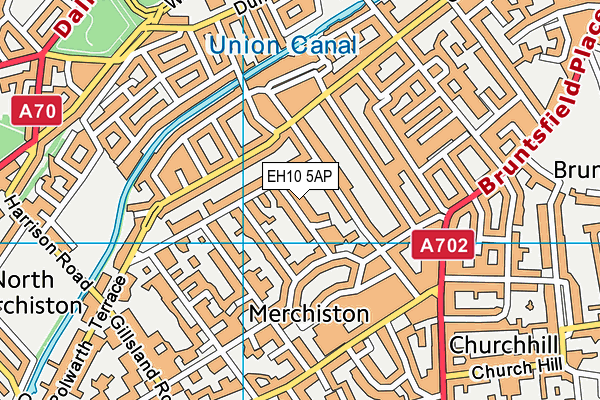 EH10 5AP map - OS VectorMap District (Ordnance Survey)