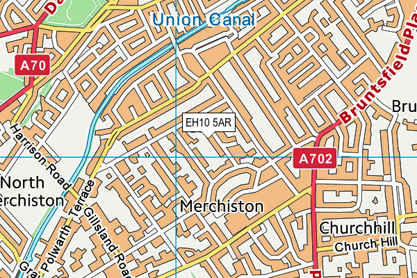 EH10 5AR map - OS VectorMap District (Ordnance Survey)