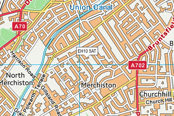 EH10 5AT map - OS VectorMap District (Ordnance Survey)