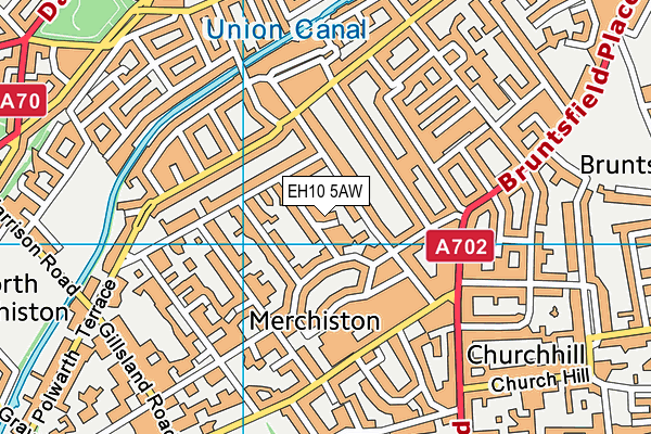 EH10 5AW map - OS VectorMap District (Ordnance Survey)