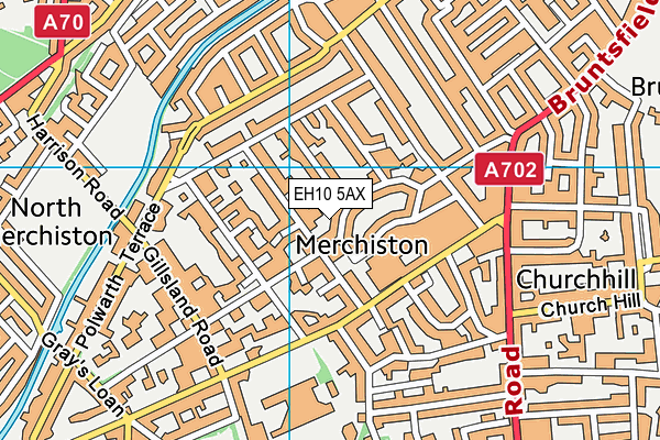 EH10 5AX map - OS VectorMap District (Ordnance Survey)