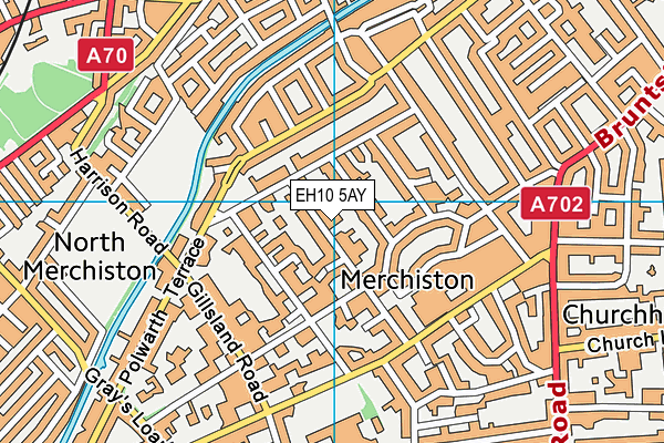 EH10 5AY map - OS VectorMap District (Ordnance Survey)