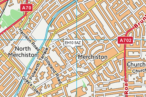 EH10 5AZ map - OS VectorMap District (Ordnance Survey)