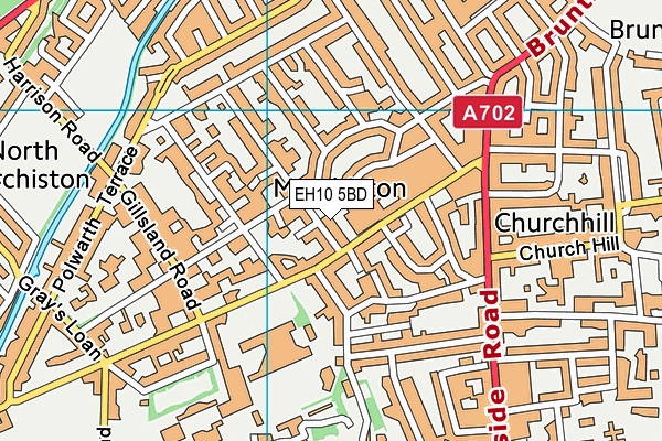 EH10 5BD map - OS VectorMap District (Ordnance Survey)