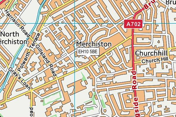 EH10 5BE map - OS VectorMap District (Ordnance Survey)