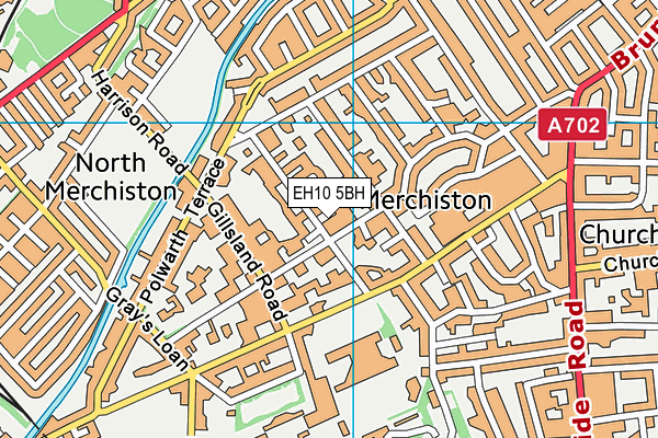 EH10 5BH map - OS VectorMap District (Ordnance Survey)