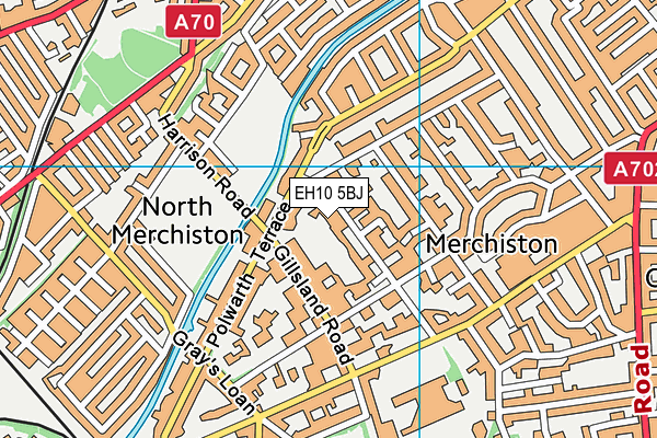 EH10 5BJ map - OS VectorMap District (Ordnance Survey)