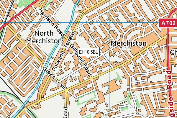 EH10 5BL map - OS VectorMap District (Ordnance Survey)