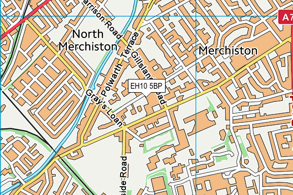 EH10 5BP map - OS VectorMap District (Ordnance Survey)