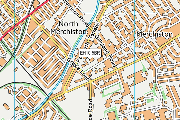 EH10 5BR map - OS VectorMap District (Ordnance Survey)