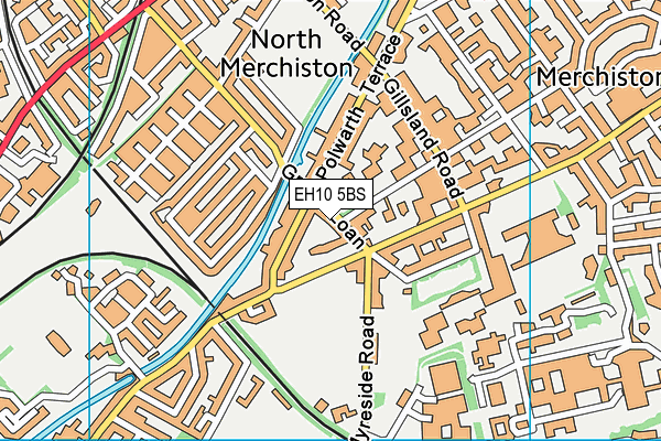 EH10 5BS map - OS VectorMap District (Ordnance Survey)